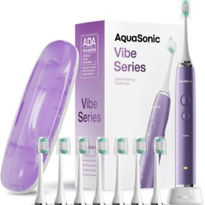 ADA Accepted Power Toothbrush - 8 Brush Heads & Travel Case