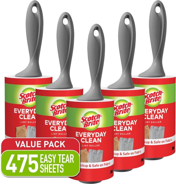 Scotch-Brite Lint Roller Value Pack, Works Great On Pet Hair