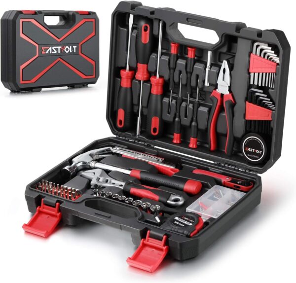 Eastvolt 128-Piece Home Repair Tool Set, Tool Sets for Homeowners, General Household Hand Tool Set with Storage