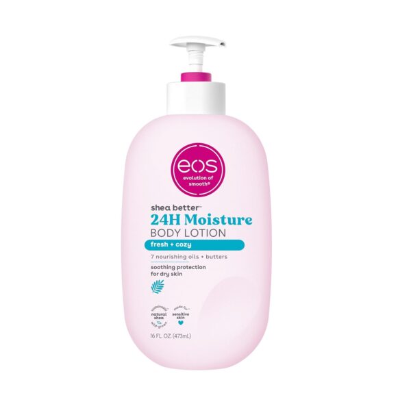 eos Shea Better Body Lotion- Fresh & Cozy, 24-Hour Moisture Skin Care